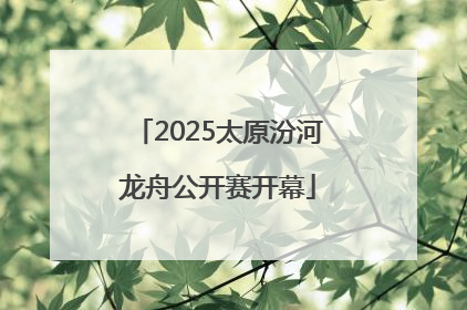 2025太原汾河龙舟公开赛开幕